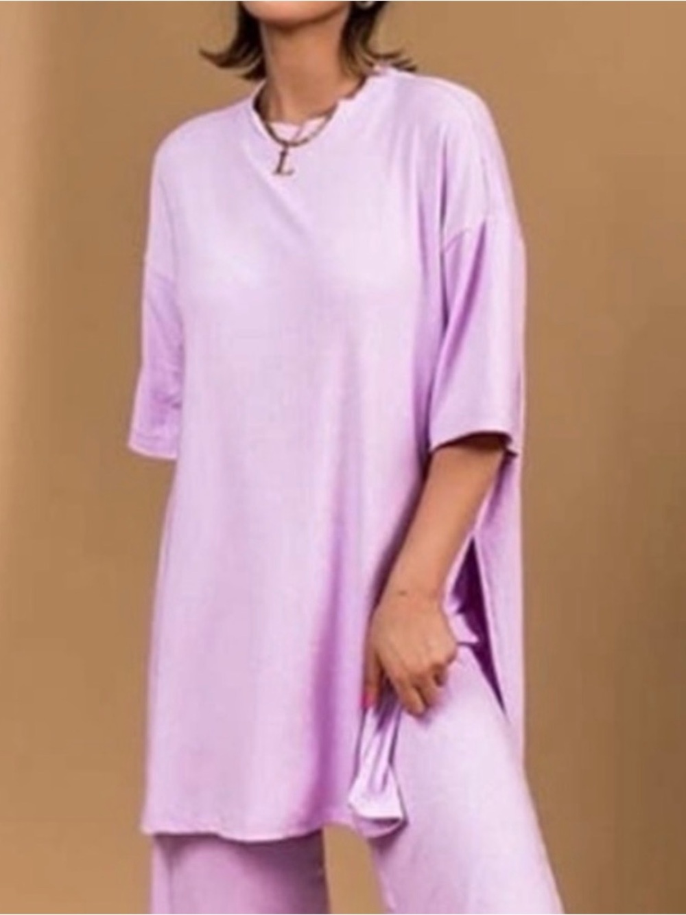 Dressed In Lala Purple Lavender Ribbed Playsuit Top Only Size Small - Picture 4 of 9